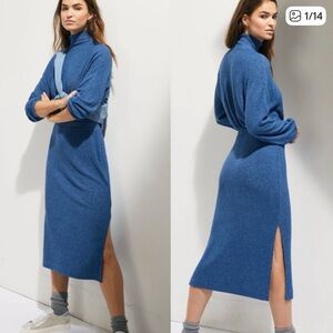 NWT Anthropologie Mariah Blue Ribbed Knit
Midi Dress Sz M Saturday Sunday